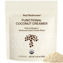 Real Mushrooms Functional Coconut Creamer with Reishi, Lucuma & Ceylon Cinnamon – Organic, Dairy-Free – Vegan Coffee Creamer for Smoothies & Drinks – 90 Servings Organic Cream Coconut Powder