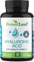 ForestLeaf Hyaluronic Acid Supplements | 100mg High Bioavailable Dietary Hyaluronic Acid Powder Capsules + 50mg VIT C | Supports Skin Hydration, Joint Lubrication, Anti-Aging, Hair & Nails | 120 Caps