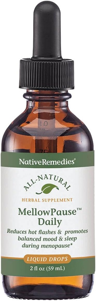 Native Remedies MellowPause - Natural Homeopathic Formula מסייע להפחית פלאשים חמים, Mood Swings, Sleepless and Night Sweats