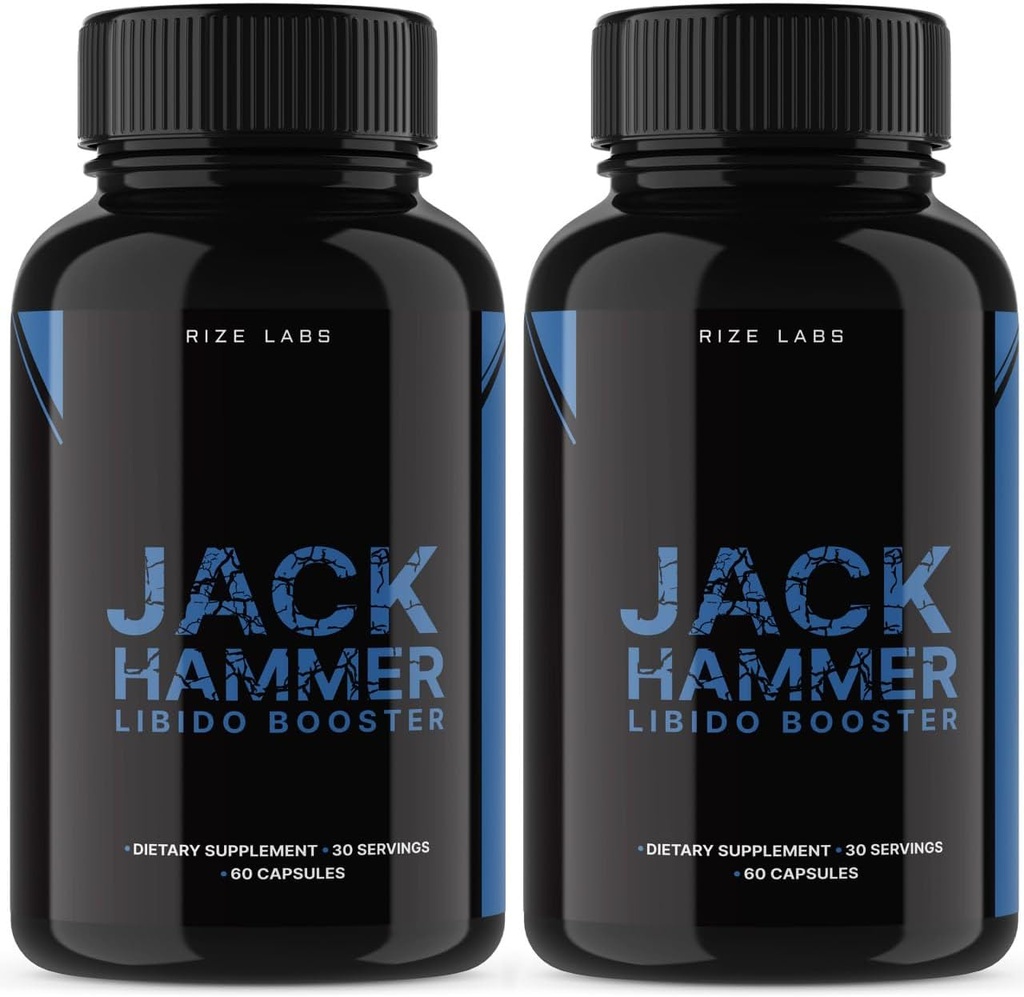 rize labs - Jack Hammer Libido Booster supplement voor mannen, krachtige alle natuurlijke formule om prestaties te verbeteren (120 capsules)