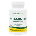 NaturesPlus Vitamin D3 1000 IU - 180 Softgels - Bone Strength & Immune Support - 180 Servings