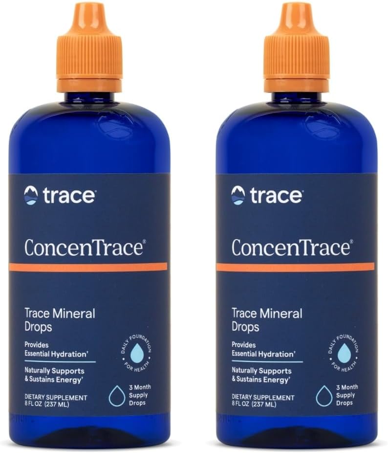 Trace מינרלים ConcenTrace Trace מינרלים טיפות - תוספת נוזלית עבור העצם ותמיכה משותפת - איידס הידרה ושיקום אלקטרוליט - Unflavored, 8 oz (192 משרתים)