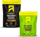 Ascent Whey + Plant Protein Powder - Chocolate Peanut Butter 2 lb & Chocolate 18 Servings
