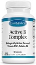 EuroMedica Active B Complex - 用生物活性B 维生素辅助心脏健康 - 用Folate & Calcium辅助 Folate & Calcium - B 复合卡普尔帮助神经系统健康和功能 - 60 Capsules