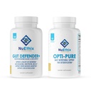 NuEthix Formulations Detoxification and Microbiome Balance Supplement Bundle of Opti-Pure, 30 Servings and Gut Defender+, 90 Servings