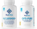 NuEthix Formulations Detoxification and Microbiome Balance Supplement Sche of Opti-Pure, 30 Hizmet ve Gut Defender+, 90 Hizmet