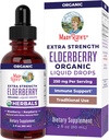 MaryRuth Organics Elderberry Sirup Extra sila, USDA Organic Elderberry, bez cukru Dospelí a deti Imunitná podpora Dodatok pre vek 1+, Clean Label Project Overified®, Vegan, Gluten Free, 2 Fl Oz