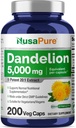 NusaPure Dandelionの根20:1のエキス、5000mg 200のベジス カプセル(Vegan、非GMO)と等価250のmg