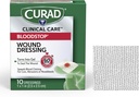 CURAD Blood s'ha aturat® Wound Dresing Manveen 1⁄ x 1⁄6 Hemost Gauze ajuda a deixar de sense marges ràpidament per tallar, Abrasions o Nobleseds, 10 comte
