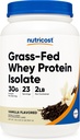 Nutricost Grass- Fed Whey Protein Isolate (Vanilla) 2LBS - Non- GMO, Gluten Free, Natural Flavors