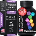 Collage de la bellesa de l'edat de Defensa Matrix - 2000mg MultiCibten Keratin Hytaluron Saw Palmetto Vixaking C suplementari - DHT per a homes i dones pel Creixement - 90 capsFree-Free