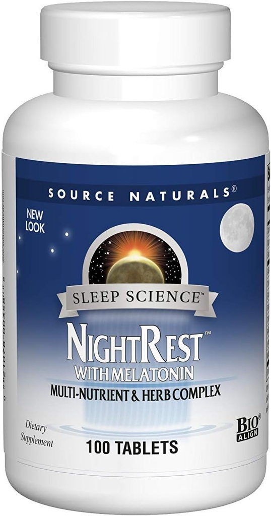 Нощна почивка с Melatonin Source Naturals, Inc. 100 Tabs