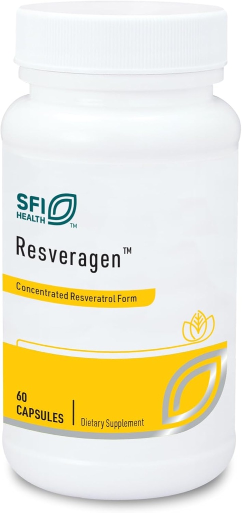 Klaire Labs SFI Health Resveragen - 250 Milligrams Trans Resveratrol 500 Milligrams Japon Knotweed (60 Capsules)