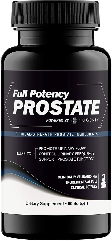 Nugenix Tam Potency Prostate - Kişi Sağlamlıq, Klinik-Strength, Gözəl Palmetto, Urinary Flow və Tezlik, Prostate funksiyası, 60 Kapsüls