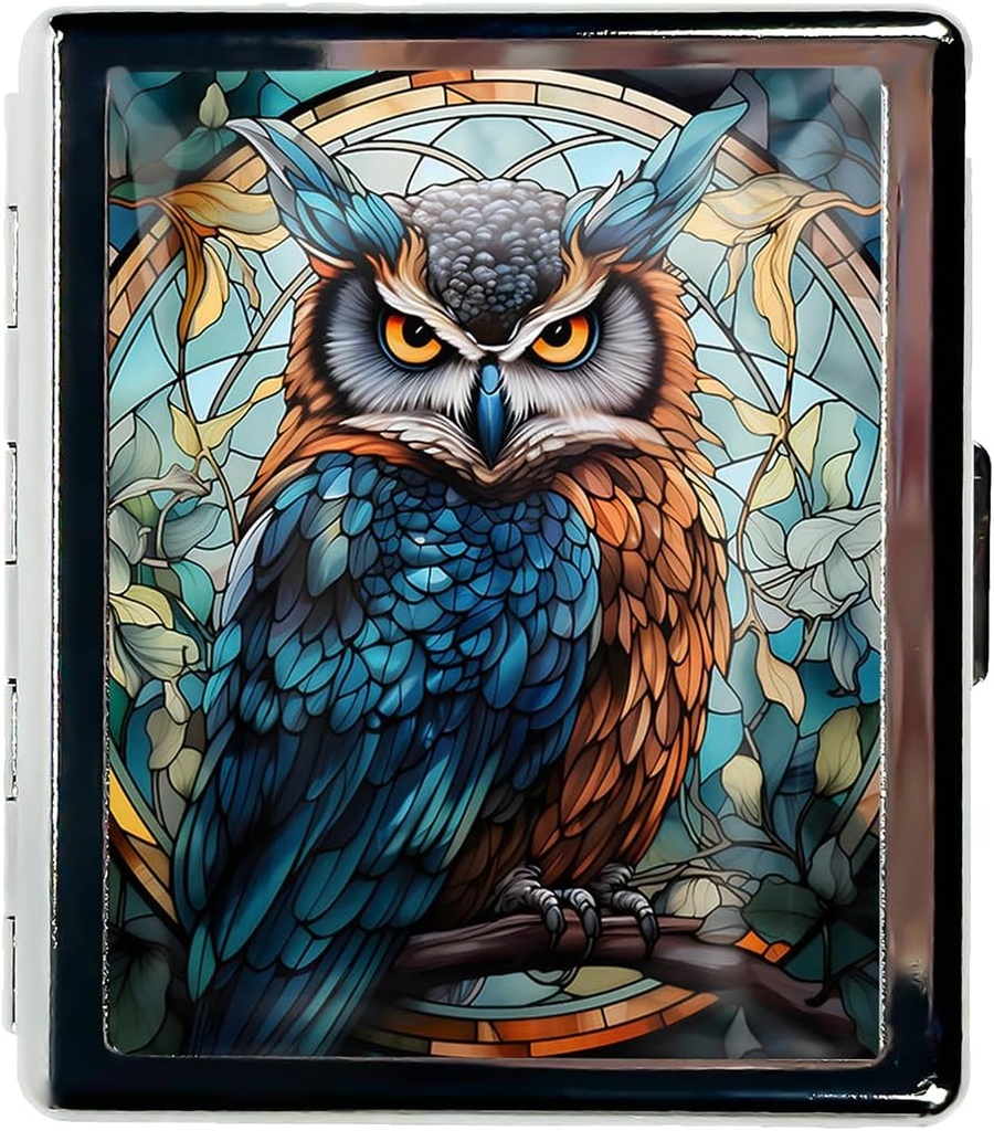 Potovalne tablete Organizator majhne tablete Primer za torbice Essentials 7 dni Luštne tablete Škatla z ogledalo Prenosne tablete Škatla za žepek ali tabletke vsebujejo potovalna darila (Fantasy barvita sova)