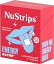 NuStripsTM Fast-dissolving Energy Strips with 50mg Cafeïne, L-Theanine & Vitamine B12 