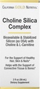 California Gold Nutrition Choline Silica Complex, Biovailable & Stabilisasi Silicon dengan Chooline & L- Carnitine, 2 fl oz (59 ml)