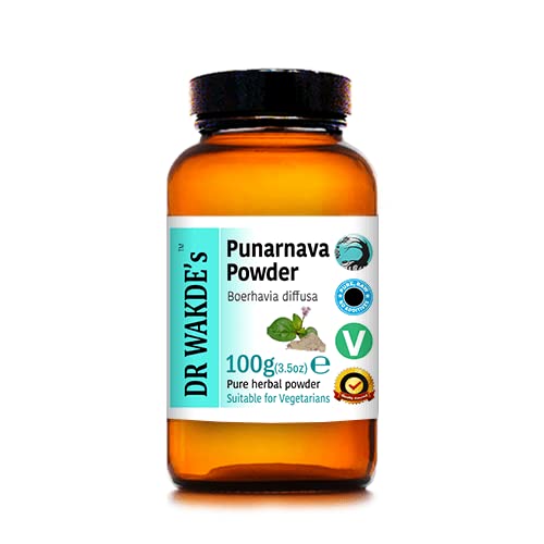 DR WAKDE's Punarnava Powder (Boerhavia diffusa) - 100g (3.5oz) | Pure, Raw & Dried Powder | Ayurvedic Herb | Vegan |