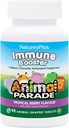 Natures Plus Animal Parade Immune Booster - Tropik Berry Flavor - 90 Animal-Shaped Chewable Tablet - Immune Sistemi Support - Gluten Pulsuz, Vegan - 45 Xidmət