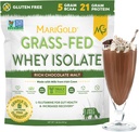 MariGold Grass- fodret Whey Protein Isolate Powder - Rich Chocolate Malt Flavor - 1 Lb Shavor 124; 100% Ren, Cold- Forarbejdede, Mikro- Filtreret, Ikke denatureret, Non- GMO, rBGH Free, Soy Free, Gluten Free, Lactose Free