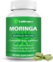 Moringa Kapsule 800 mg, Pure Moringa Powder Kapsule - Support Energy, Skin Health, Gut Health+ pre mužov a ženy