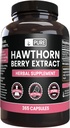 Pure Original Ingredients Hawthorn Berry Extract No Magnesium or Rice Fillers, always Pure, Lab Verified (365 Capsules)