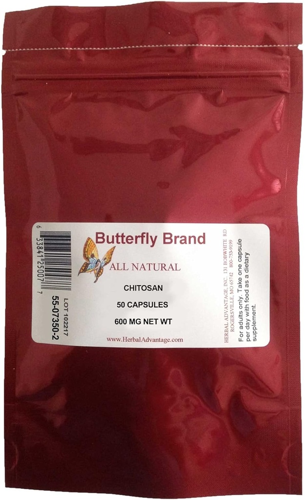 Chitosan Capsules 600mg Bag of 50