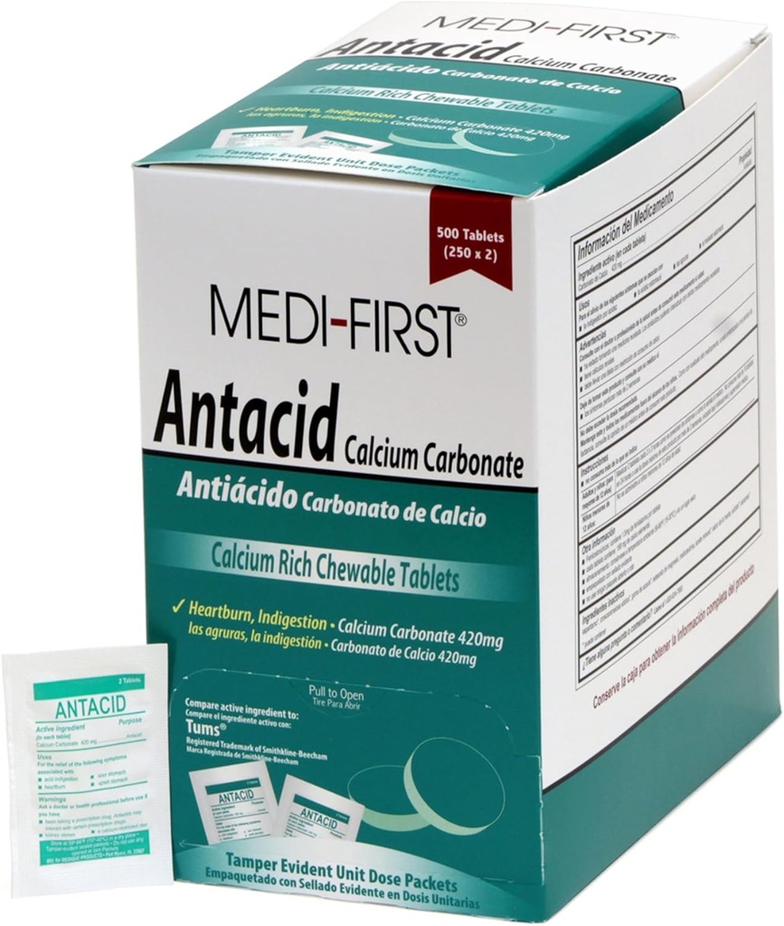 Medi- first 80213 Chewable Mind Antacid table Tables 500 เคานต์