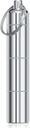Nipichsha sleutelhanger pil houders, kleine pil Box voor portemonnee & Pocket, metalen tablet Organisator Container, draagbare waterdichte tablet geval met sleutelhanger om vitamines te houden, medicijnen, visolie, zilver