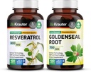 BIO KRAUTER Resveratrol 100 קפסולות & Goldenseal 100 קפסולות