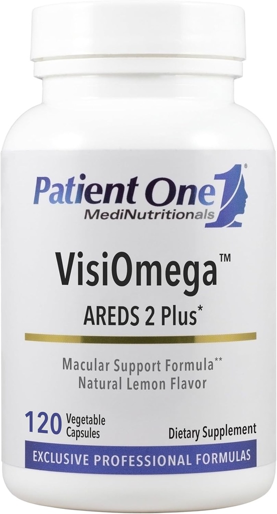 Paciente Um VisiOmega Suporta Saúde dos Olhos* * AREDS 2 Suplemento de Vitamina, Mineral e Antioxidante Plus Omega 3 Óleo de Peixe e mais 120 Cápsulas