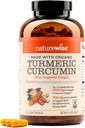 NatureWise Curcumin Turmeric 2250 מ"ג - 95% Curcuminoids & BioPerine Black Pepper Extract for Advanced Absorption - Daily Joint ו- Immune Health Support - טבעוני, Non-GMO, 360 הרוזן