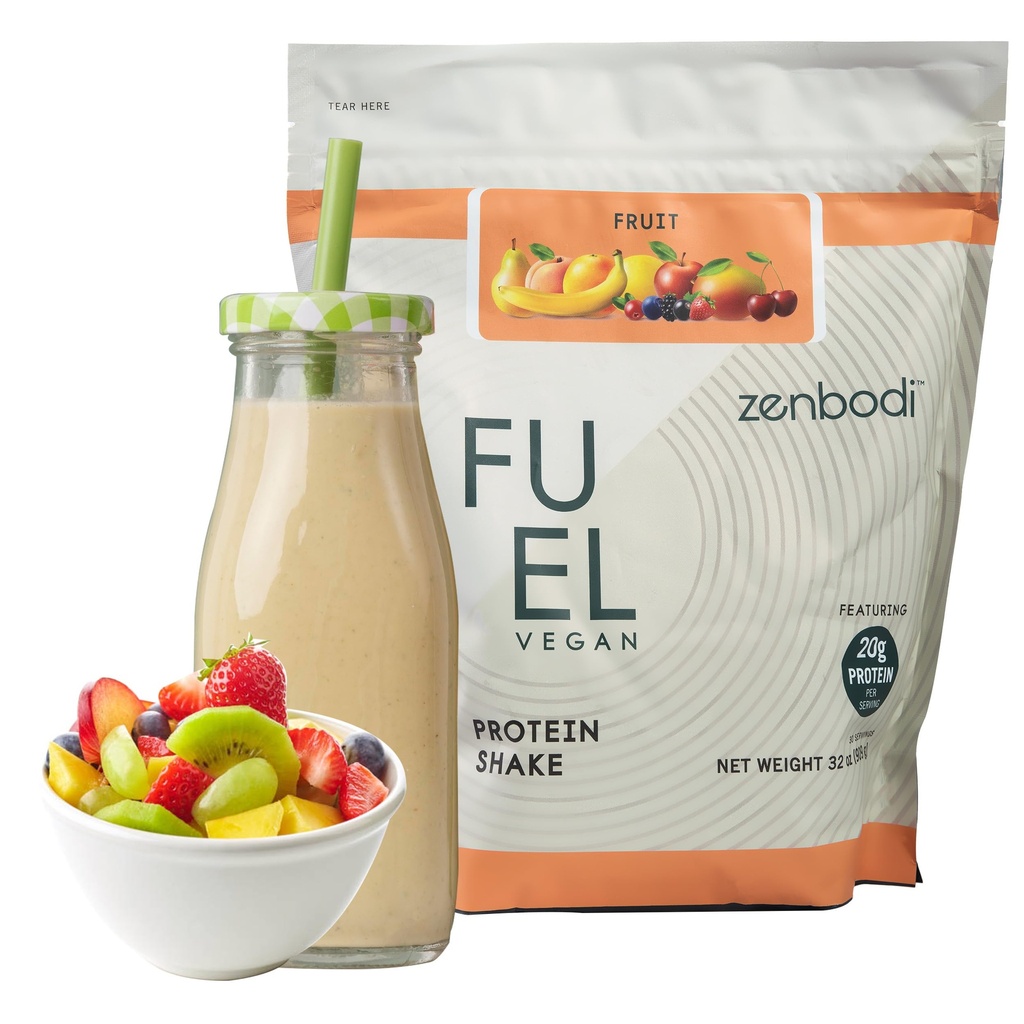 Fuel Vegan Protein Powder Fruit Flavor - 21g of Protein Each Serving, Delicious Plant-Based Blend for Muscle Growth, Crafted from Pea, with Vegan D3, No Artificial Flavors, Gluten-Free