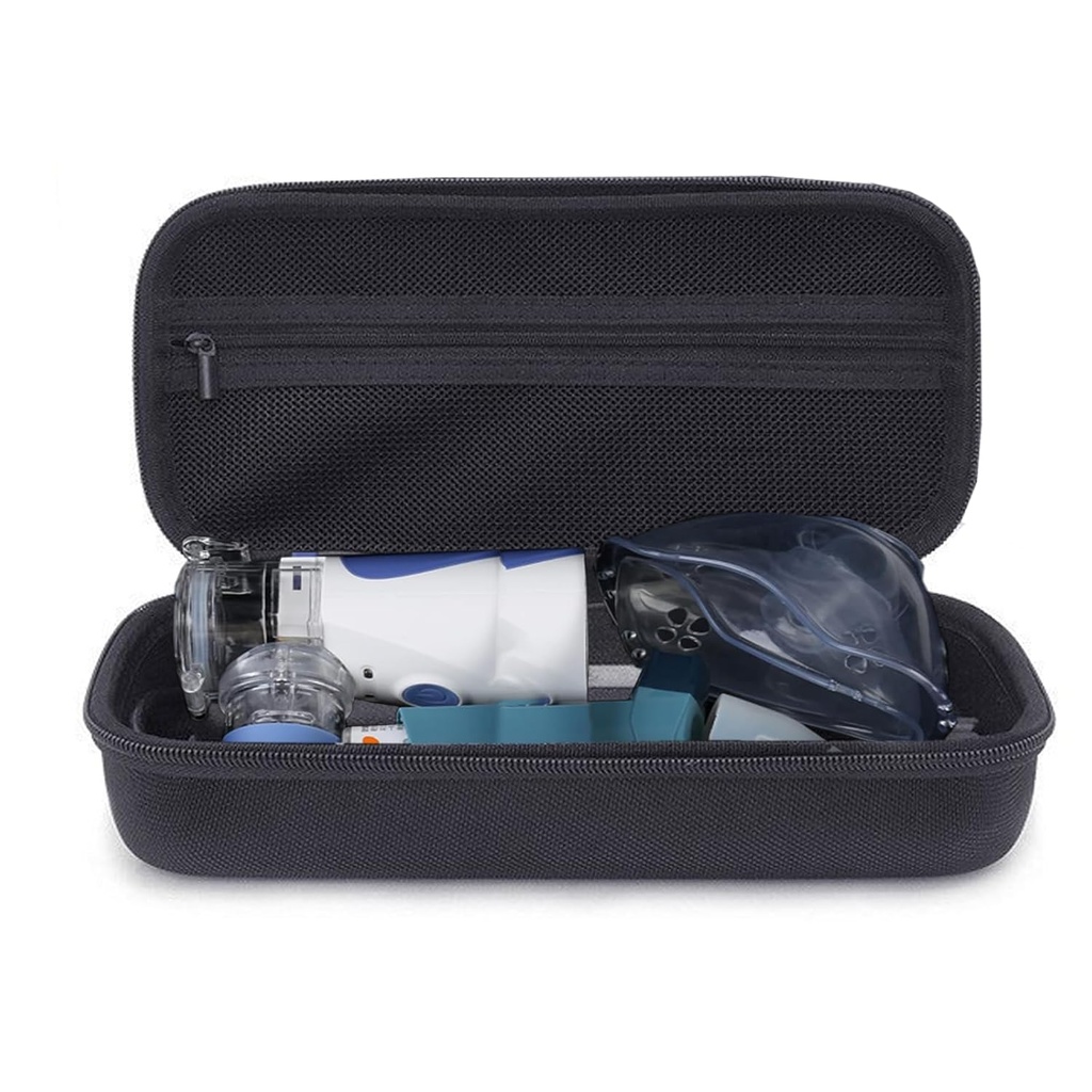Cargando Case Travel Organiza saco para asma Inhaler, Inhaler Spacer para nenos e adultos, máscaras, Inhaler Holder Asthma, Portable Handheld Inhaler Nebulizer Machine, Pocket Fits Alerxias Meds