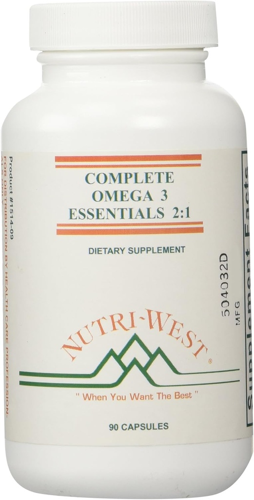 Nutri-West - 완전한 Omega-3 Essentials 2 : 1-90 캡슐
