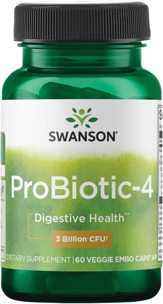 Swanson Probiotic-4 3 Billion Cfu 60 Veg Капсули