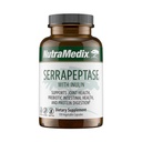 NutraMedix Serrapeptase Supplement with Proteolytic Digestive Enzymes for Women & Men - Inulin Prebiotic Fiber for Gut Health & Joint Support - Dairy, Soy & Gluten-Free (120 Capsules)