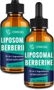 Liposomal Berberine HCL Liquid Drops - Advanced 12- in-1 Herbal Formel med Ceylon kanel, Bitter Melon, Green Tea & Mere - 4 Fl Oz