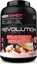 Revolution Nutrition, High Whey, Protein Powder 2LB, Syrovátka izolát, gluten zdarma, Lean Muscle Mass pro muže a ženy, 25g protein per Scoop, 908 g, 24 Servings (Jahodový koláč, 2 libry)