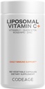 Codeage Liposomal bitamina C 1500mg Zinc, Elderberry, Citrus Bioflavonoids Grapefruit, Lemon, Orange Powder, Quercetin & Rose HIPS Fruit - Vegan Supplement - Non-GMO, Vegan Pills, 180 kapsula