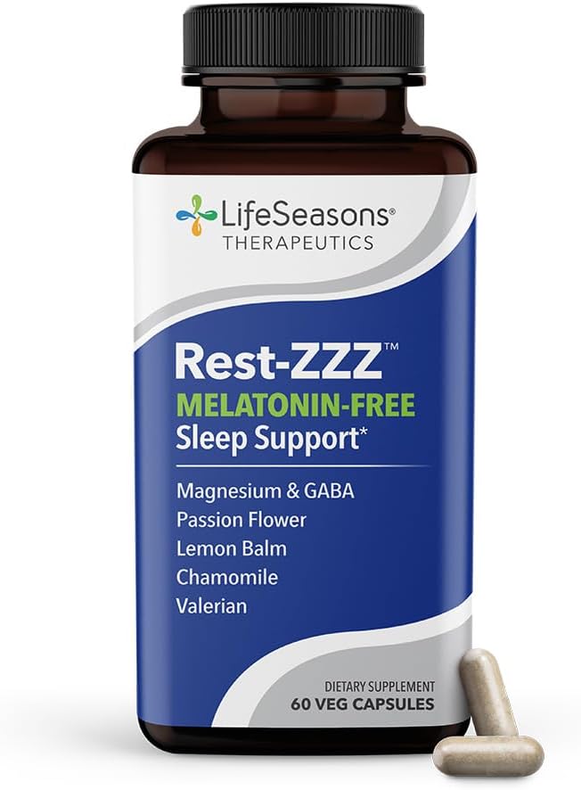 Mars de vida Ressten- ZZ Melatonin Free - somni suport suplementari - Tranquil·litza el sistema nerviós - Soles Restància & Nerve- Restry - Magnesi GABA i Chamo km - 60Resules