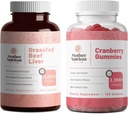 Ama Nutrient Bundle: Beef Liver kapsulak eta Cranberry Gummies - Natural, Ez-GMO, Gluten-Free gehigarriak zure eguneroko rutinarako