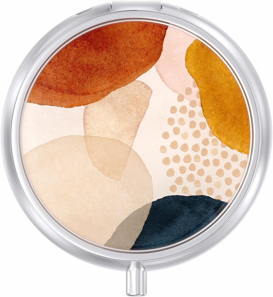 pil geval, schattige reis pil Box voor portemonnee, vocht bewijs kleine geneeskunde houder, draagbare zak medicijn Organisator Dispenser te houden vitamines, kabeljauw lever olie, Supplementen, eenvoudige abstracte kunst