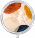Pill Case, Cute Travel Pill Box for Purse, Nedvesség Proof Kis Gyógyszer Holder, Portable Pocket Medicine Organizer Dispenser hogy tartsa Vitamins, Cod máj olaj, kiegészítők, Egyszerű Abstract Art