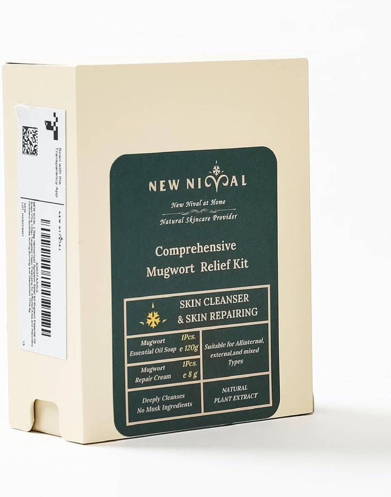 2 Step Hemorrhoid Symptom Relief Kit.Mugwort Essential Oil Soap(1Pcs,120g)-Targeted Deep Cleansing for Affected Area,and Recovery Ointment-Soothes Itching,Burning and Discomfort.1Pcs,8g.