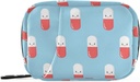 Naanle Милий Рожевий Pill Box 7 День Case Bag Організатор подорожі з блискавкою портативний Щотижневий компактний розмір для вітаміну Supplement Holder A мультфільм синій 4.6 x 3.14 x 1.88 Дюйм 0.12 кілограми