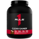 Rule 1 Proteins Clean Gainer - High-Protein Lean Gain Formula with 560 Calories, 30g of Full-Spectrum Protein, Over 90g Carbs, Under 6g of Fat (15 Servings, Chocolate Peanut Butter)