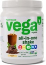 Vega orgânico All-in-One proteína Vegan pó Mocha (9 Servings) Ingredientes Superalimentares, Vitaminas para o apoio à imunidade, Keto Friendly, proteína de ervilha para mulheres e homens, 12.7 oz (Packaging May Vary)
