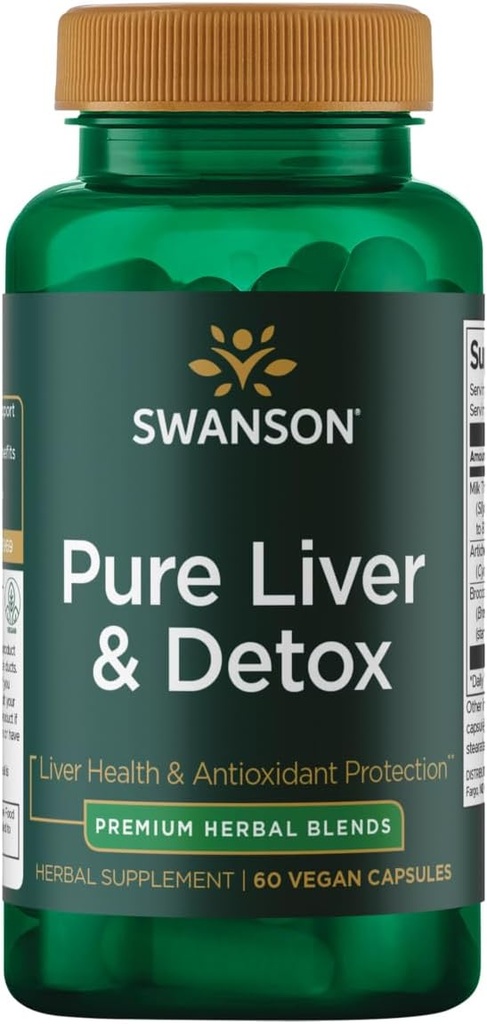 Swanson Ultra Pure Aknas un detokss - 60 Vegan kapsulas
