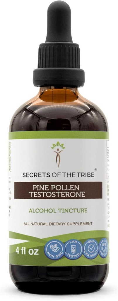 Secrete ale extractului de alcool din testosteron Pine Pine Pollen Testosteron Tincture, Pine Polen (Scotts Pine, Pinus Sylvestris) Polen uscat (4 FL OZ)